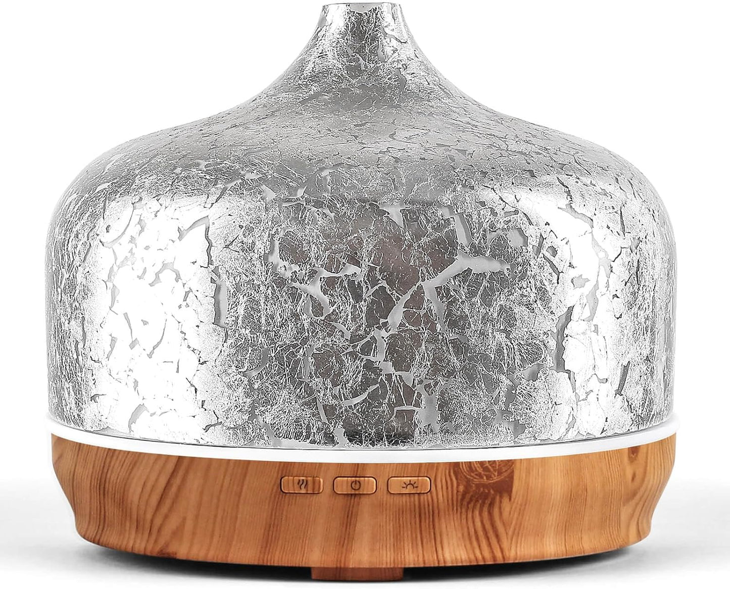500ml Silver Plated Glass Essential Oil Diffuser – Ultrasonic Aromatherapy Humidifier
