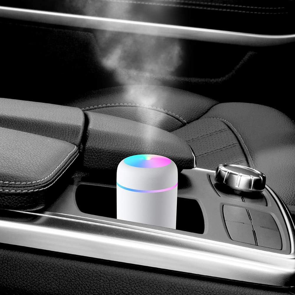 Colorful Mini USB Humidifier with Essential Oil Diffuser - Pink